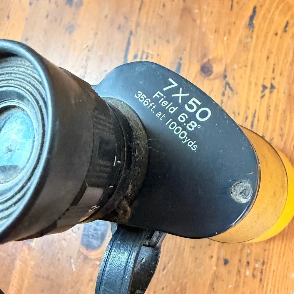Unitron 7x50‎ Binoculars Fully Coated Optics Yellow Marine Field Glasses Japan